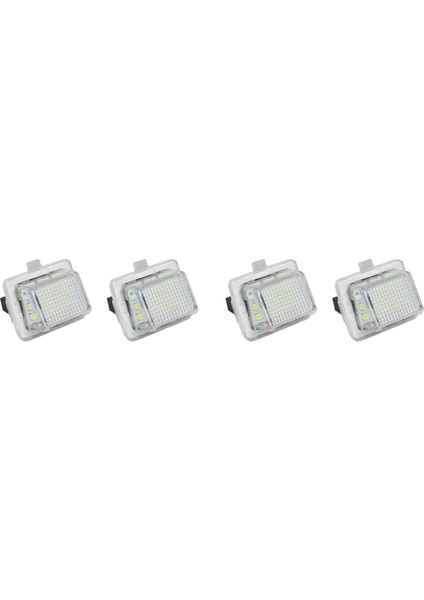 4 Adet Araba Plaka Işığı - W204/W212/W216/W221/W207 18 LED Beyaz Arka Lisans Etiketi Işıkları (Yurt Dışından)