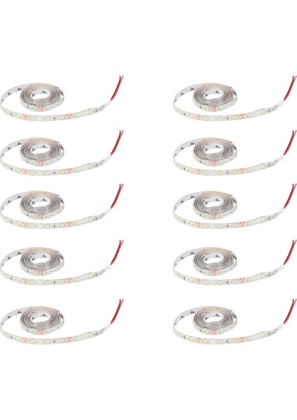10 Adet 1m 60-3528 Smd Su Geçirmez LED Işık Şeridi DC12V (Beyaz) (Yurt Dışından)