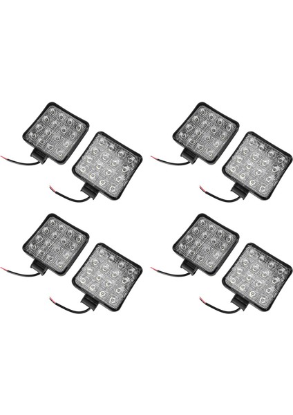 Adet 48W 6000K LED Spot Işın Kare Çalışma Lambaları Lamba Traktör Suv Kamyon 4WD 12V 24V (Yurt Dışından)