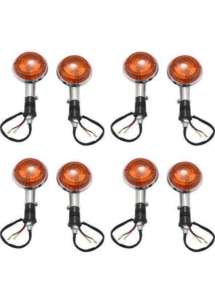 Motosiklet Amber Yuvarlak Dönüş Sinyalleri Işıkları Flaşör Gösterge Lens Yol Yıldızı Virago V Yıldız 85-99 8 Paket (Yurt Dışından)