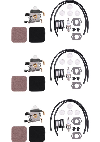 3x FS85 FS80 Karbüratör FS75 FS80R FS85 FS85R FS85T FS85RX Ot Sökücü Weedeater C1Q-S97 W/yakıt (Yurt Dışından)