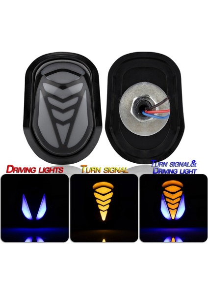 2 Adet/v-Şekilli LED Motosiklet Dönüş Sinyali 1.3W 0.11A M10MM 18SMD 12V Savaşçı XV1700 Xr 400 (Yurt Dışından)