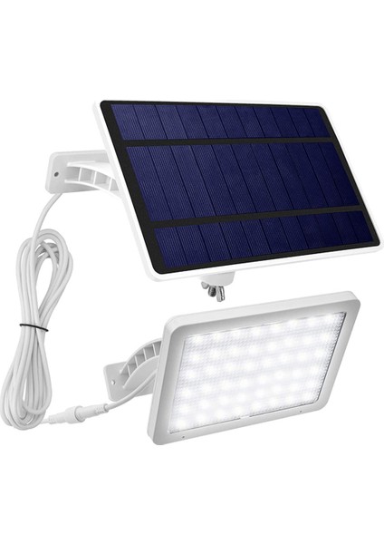 48 LED Güneş Işıkları Dış Mekan Güneş Enerjili Sundurma Işıkları Bahçe Lambası Ahır Garaj Duvar Yard Için Su Geçirmez Aydınlatma -Beyaz (Yurt Dışından)