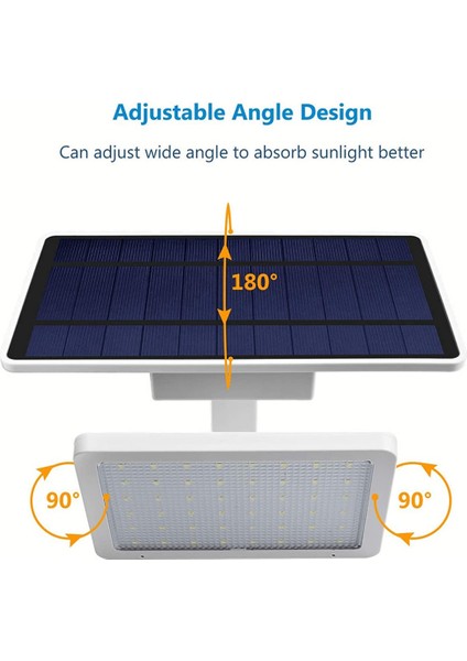 48 LED Güneş Işıkları Dış Mekan Güneş Enerjili Sundurma Işıkları Bahçe Lambası Ahır Garaj Duvar Yard Için Su Geçirmez Aydınlatma -Beyaz (Yurt Dışından) fiyatları