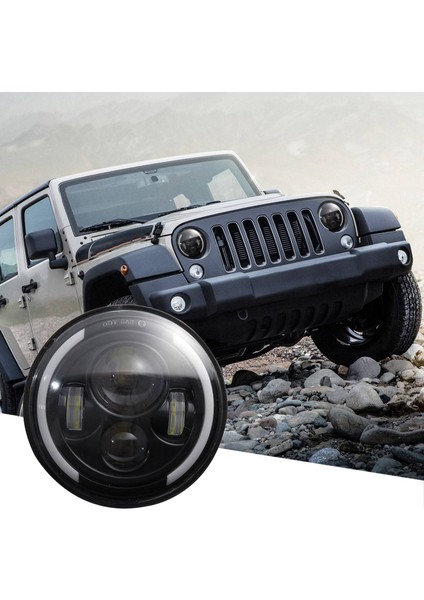 Inç Melek Gözü 150W LED Far 6000K Hi/lo Işın Halo Kafa Işık Lambası Amber Drl IP67 Su Geçirmez (Yurt Dışından)
