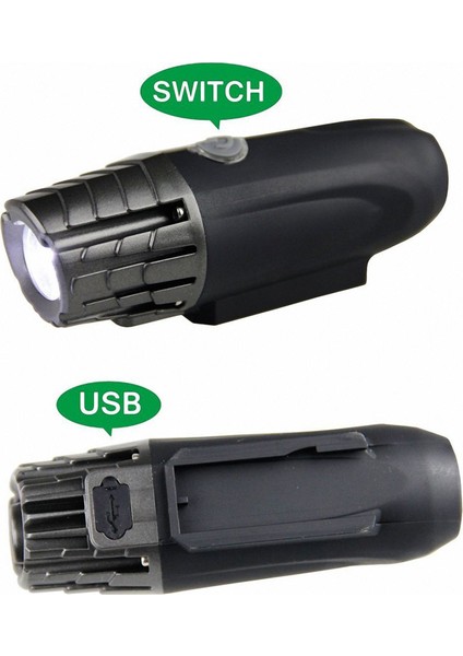 Bisiklet Işıkları Bisiklet Işıkları Ön ve Arka USB Şarj Edilebilir Bisiklet Işık Seti Süper Parlak Ön ve Arka El Feneri LED Far Arka Lambası Sıçramaya Dayanıklı Kurulumu Kolay (Yurt Dışından)
