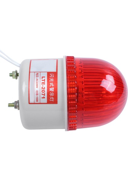 4x Ac 220V 15W Kırmızı Işık Endüstriyel Sinyal Kulesi Flaş Uyarı Lambası (Yurt Dışından)