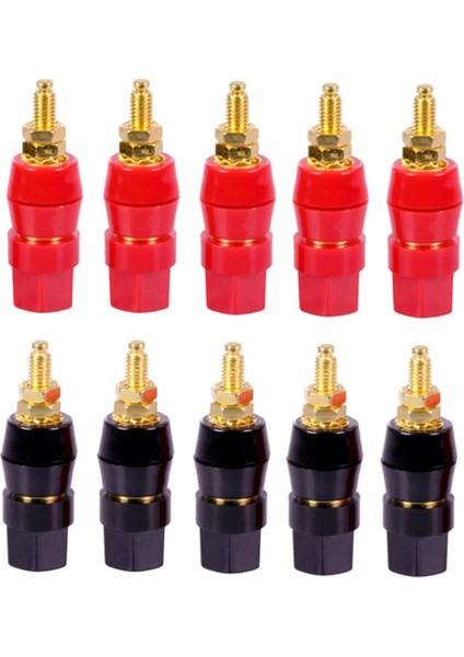 20 Adet/grup Altın Kaplama Muz Bağlama Sonrası Büyük Akım Amplifikatör 4mm Muz Fiş Jak Soketi Hoparlör Terminali 10 Çift (Yurt Dışından) fiyatları