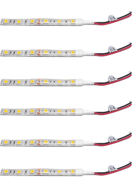6x Su Geçirmez Beyaz 5050 LED Şerit Işıklar Dc 12V Karavan Tekne Araba 10 cm (Yurt Dışından)