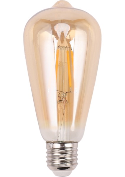 Kısılabilir E27 4W Retro Vintage Filament ST64 Cob LED Ampul Işık Lambası Gövde Rengi:altın Kapak Açık Renk:altın Sarı (2200K) GERILIM:220V (Yurt Dışından)