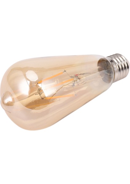 Kısılabilir E27 4W Retro Vintage Filament ST64 Cob LED Ampul Işık Lambası Gövde Rengi:altın Kapak Açık Renk:altın Sarı (2200K) GERILIM:220V (Yurt Dışından)