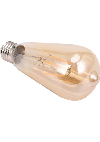 Kısılabilir E27 4W Retro Vintage Filament ST64 Cob LED Ampul Işık Lambası Gövde Rengi:altın Kapak Açık Renk:altın Sarı (2200K) GERILIM:220V (Yurt Dışından)