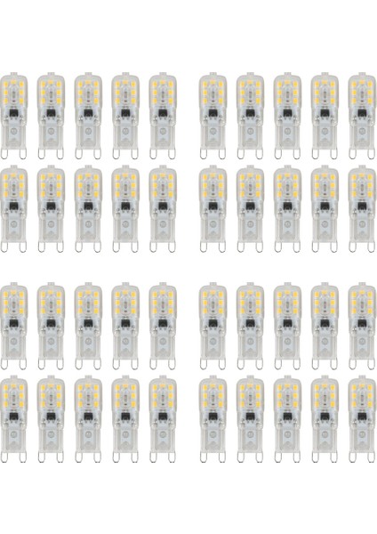 40 x G9 5W LED Kısılabilir Kapsül Ampul Işık Lambalarını Değiştirin AC220-240V, Sıcak Beyaz (Yurt Dışından)