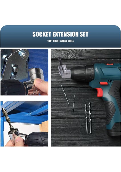 Esnek Matkap Uzatma Hex Shank Matkap Somun Sürücü Ucu Seti, 3 Adet Üniversal Soket Adaptör Seti, Tornavida Ucu Seti (Yurt Dışından)