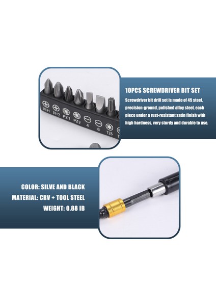 Esnek Matkap Uzatma Hex Shank Matkap Somun Sürücü Ucu Seti, 3 Adet Üniversal Soket Adaptör Seti, Tornavida Ucu Seti (Yurt Dışından)
