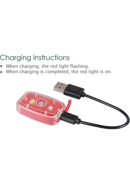 Bisiklet Işık Şarj Edilebilir LED USB Dağ Bisikleti Arka Lambası Güvenlik Uyarı Bisiklet Arka Işık Bisiklet Lambası, Sarı (Yurt Dışından)