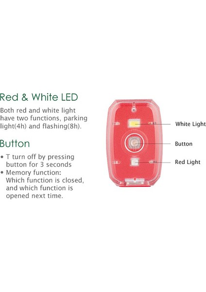 Bisiklet Işık Şarj Edilebilir LED USB Dağ Bisikleti Arka Lambası Güvenlik Uyarı Bisiklet Arka Işık Bisiklet Lambası, Sarı (Yurt Dışından)