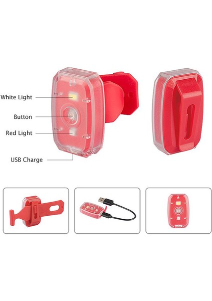Bisiklet Işık Şarj Edilebilir LED USB Dağ Bisikleti Arka Lambası Güvenlik Uyarı Bisiklet Arka Işık Bisiklet Lambası, Sarı (Yurt Dışından)