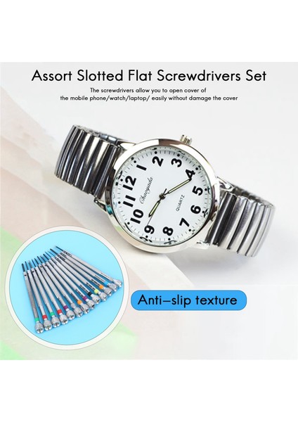 0.6mm-2.0mm 13 Adet Yeni Saatçiler Tornavida Seti Saat Gözlükleri Düz Bıçak Çeşitleri Oluklu Düz Tornavida Seti, Kuyumcular Saatçiler Için Tornavida Izle (Yurt Dışından)