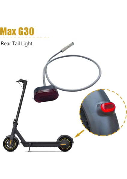 Max G30 Için 2x Elektrikli Scooter Kuyruk Işık Uyarı Lambası LED Arka Işık (Yurt Dışından)