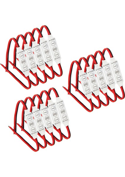 Araba Veya Ev LED Şerit/ampuller Için Flaş Flaşlı 15 x 12V Kablolu Kontrol Modülü (Yurt Dışından)