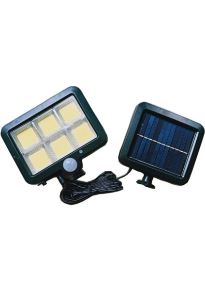 120LED Cob 3 Mod Güneş Enerjili Hareket Sensörü Duvar Lambası Uzaktan Kumanda Açık Su Geçirmez Bahçe Avlu Sundurma Driveway Lambası (Yurt Dışından)