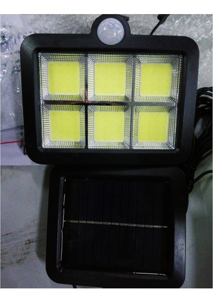 120LED Cob 3 Mod Güneş Enerjili Hareket Sensörü Duvar Lambası Uzaktan Kumanda Açık Su Geçirmez Bahçe Avlu Sundurma Driveway Lambası (Yurt Dışından)