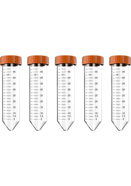 Konik Santrifüj Tüpü - 50ML Santrifüj Tüpleri, Sızdırmaz Vida Kapaklı 25 Adet Steril Tüpler, Konik Tüpler (Yurt Dışından)