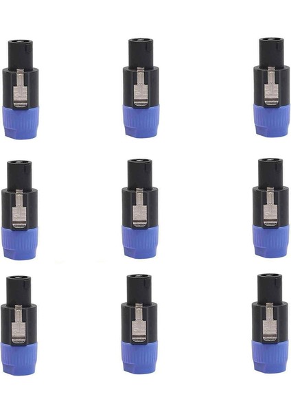 20 Adet 4 Kutuplu 4pin NL4FC Konektörü Ohm Fiş Hoparlör Ses Kablosu Fiş Adaptörü 4 Pin Speakon Dişi Jack Aksesuarları Mavi (Yurt Dışından)