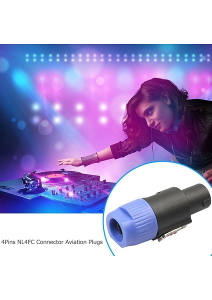20 Adet 4 Kutuplu 4pin NL4FC Konektörü Ohm Fiş Hoparlör Ses Kablosu Fiş Adaptörü 4 Pin Speakon Dişi Jack Aksesuarları Mavi (Yurt Dışından) modelleri