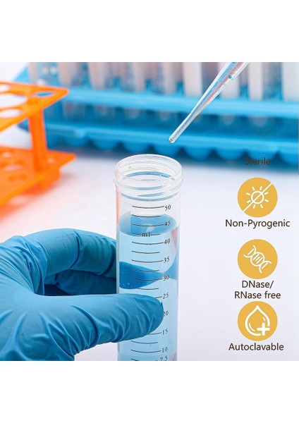 Konik Santrifüj Tüpü - 50ML Santrifüj Tüpleri, Sızdırmaz Vida Kapaklı 25 Adet Steril Tüpler, Konik Tüpler (Yurt Dışından) modelleri