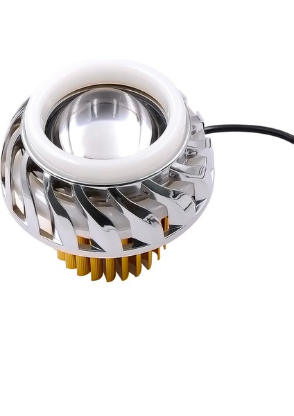 2x 12V Motosiklet Kafa Işık Projektör Lens Işığı LED Melek Şeytan Gözler Far 30W 1200LM 200000H (Pembe ve Mavi) (Yurt Dışından)