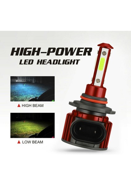 4 Taraflı 9005+H11 Combo 4 Taraflı Glow LED Far Sis Kitleri Ampul 8000K Mavi Yüksek Düşük Huzme (Yurt Dışından)