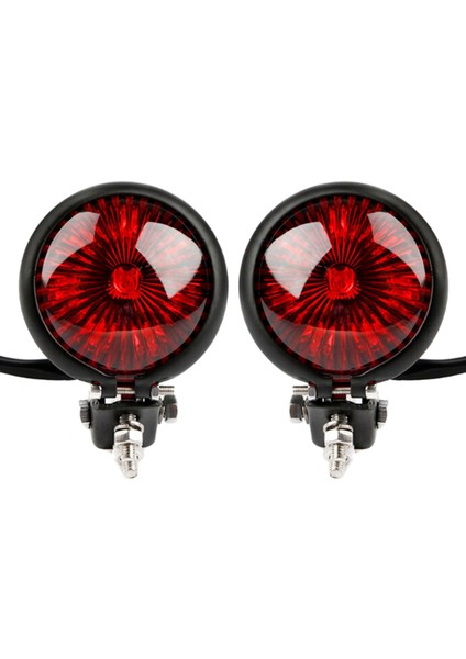 2x Kırmızı 12 V LED Siyah Cafe Tarzı Durdurma Kuyruk Işık Motosiklet Fren Arka Lamba Kuyruk Işık Chopper Için (Yurt Dışından)