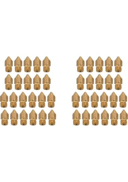 44 Adet 3D Yazıcı Nozulları, Mk8 Ekstruder Nozulu 0.2mm, 0.3mm, 0.4mm, 0.5mm, 0.6mm, 0.8mm, 1.0mm Ekstruder Baskı Kafası (Yurt Dışından)