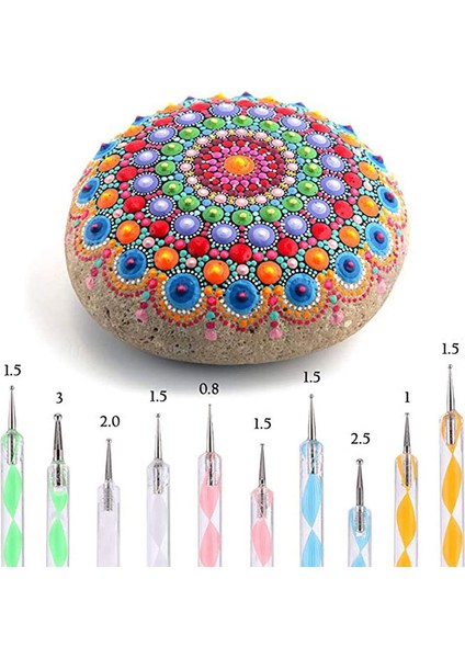 16 Adet Mandala Süsleyen Araçları Boyama Kayalar Mandala Şablonlar Kiti Topu Stylus Kil Şekillendirici Oyma Araçları (Yurt Dışından) modelleri