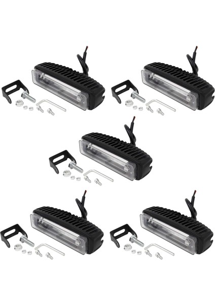 4 Inç 30W LED Forklift Araba Uyarı Lambası Güvenlik Çalışma Işığı Çubuğu Depo Tehlike Alanı Işığı (5 Adet) (Yurt Dışından)