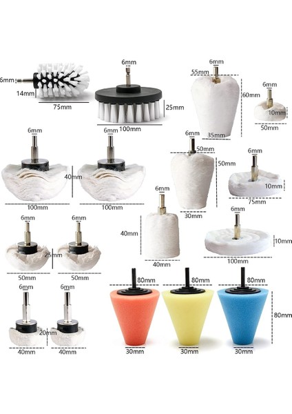 Parlatma Pedi Parlatma Çarkı Seti 17 Paket, Metal Alüminyum Paslanmaz Çelik Krom Ahşap Plastik Vb Için Parlatma Çarkı Matkabı (Yurt Dışından) indirimleri