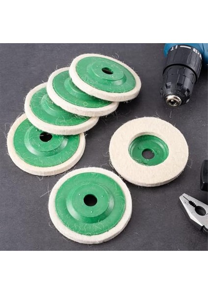 18 Paket 4 Inç Yuvarlak Yün Keçe Disk Tekerlek Pedi, 100 Açılı Öğütücü Için, Parlatma Parlatma Tamponu Delik Dia Yeşil (Yurt Dışından) fiyatları