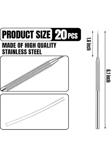 Seramik Iğne Şekilli Kil Oyma Aleti, Paslanmaz Çelik Kil Iğnesi Polimer Detay Çömlekçilik Alet Seti, Oyma, Oyma Için (Yurt Dışından)