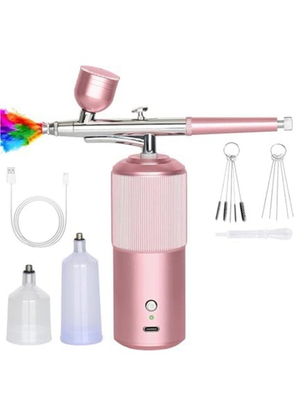 Airbrush Seti - Şarj Edilebilir El Tipi Airbrush Kompresörü, Tırnak Sanatı, Kozmetik, Pasta Süsleme Için Akülü Otomatik (Yurt Dışından)