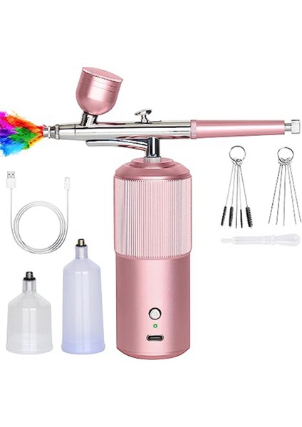Airbrush Kiti - Şarj Edilebilir El Tipi Airbrush Kompresörü, Profesyonel Akülü Otomatik Airbrushgun, Tırnak Sanatı, Makyaj A Için (Yurt Dışından)