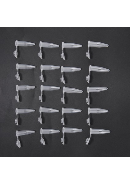 200 Adet 1.5 ml Laboratuvar Mini Plastik Test Tüpü Santrifüj Flakon Geçmeli Kapak 42X11MM Şeffaf (Yurt Dışından)