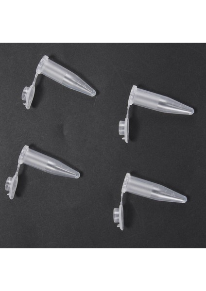 200 Adet 1.5 ml Laboratuvar Mini Plastik Test Tüpü Santrifüj Flakon Geçmeli Kapak 42X11MM Şeffaf (Yurt Dışından)