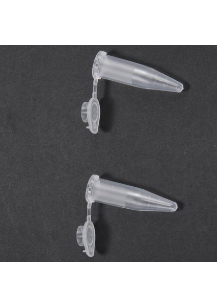 200 Adet 1.5 ml Laboratuvar Mini Plastik Test Tüpü Santrifüj Flakon Geçmeli Kapak 42X11MM Şeffaf (Yurt Dışından)