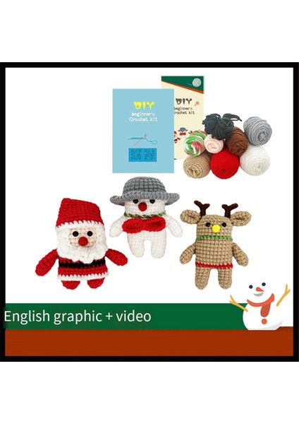Yeni Başlayan Tığ Seti Noel Serisi Tığ Işi Setleri ve Talimat Öğreticileri Video Öğreticileri Peasy Iplik Kanca Iğnesi (Yurt Dışından) fiyatları