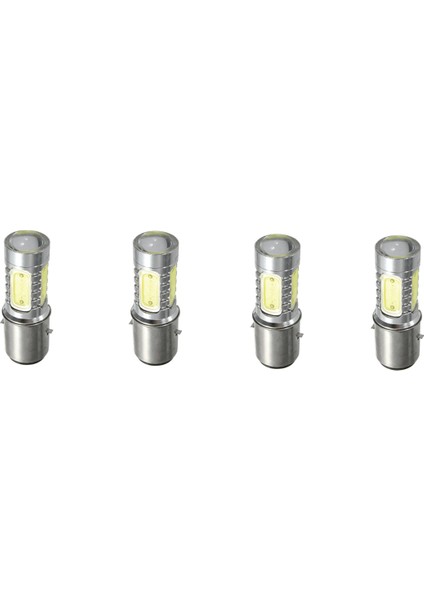 4x 12 V BA20D H6 4 Cob LED Beyaz Ampul Işık Motosiklet Bisiklet Moped Atv Far Için (Yurt Dışından)