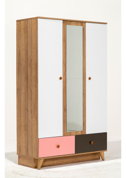 Hera Genç Odası Gardırop 3 Kapaklı Gardırop -Pembe fiyatları
