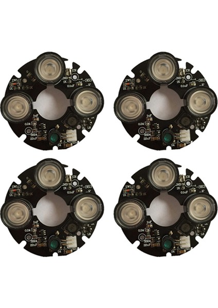 4x 3 Dizi Ir LED Spot Işık Kızılötesi 3x Ir LED Kurulu Cctv Kameralar Için Gece Görüşü (53MM Çap) (Yurt Dışından)