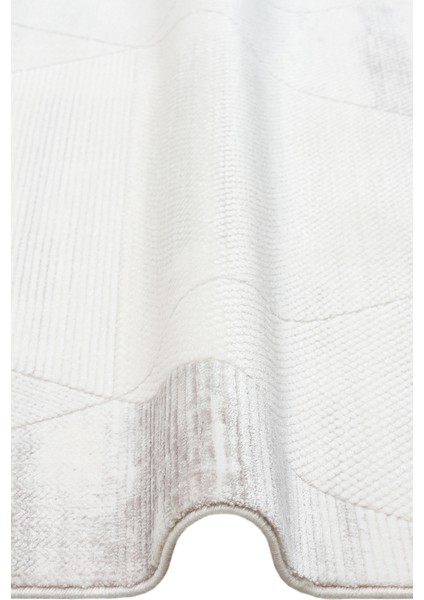 Lykıa Lky 03 Cream Grey Sade ve Modern Desenli Yumuşak Tuşeli Akrilik Makine Dokuması Halı modelleri